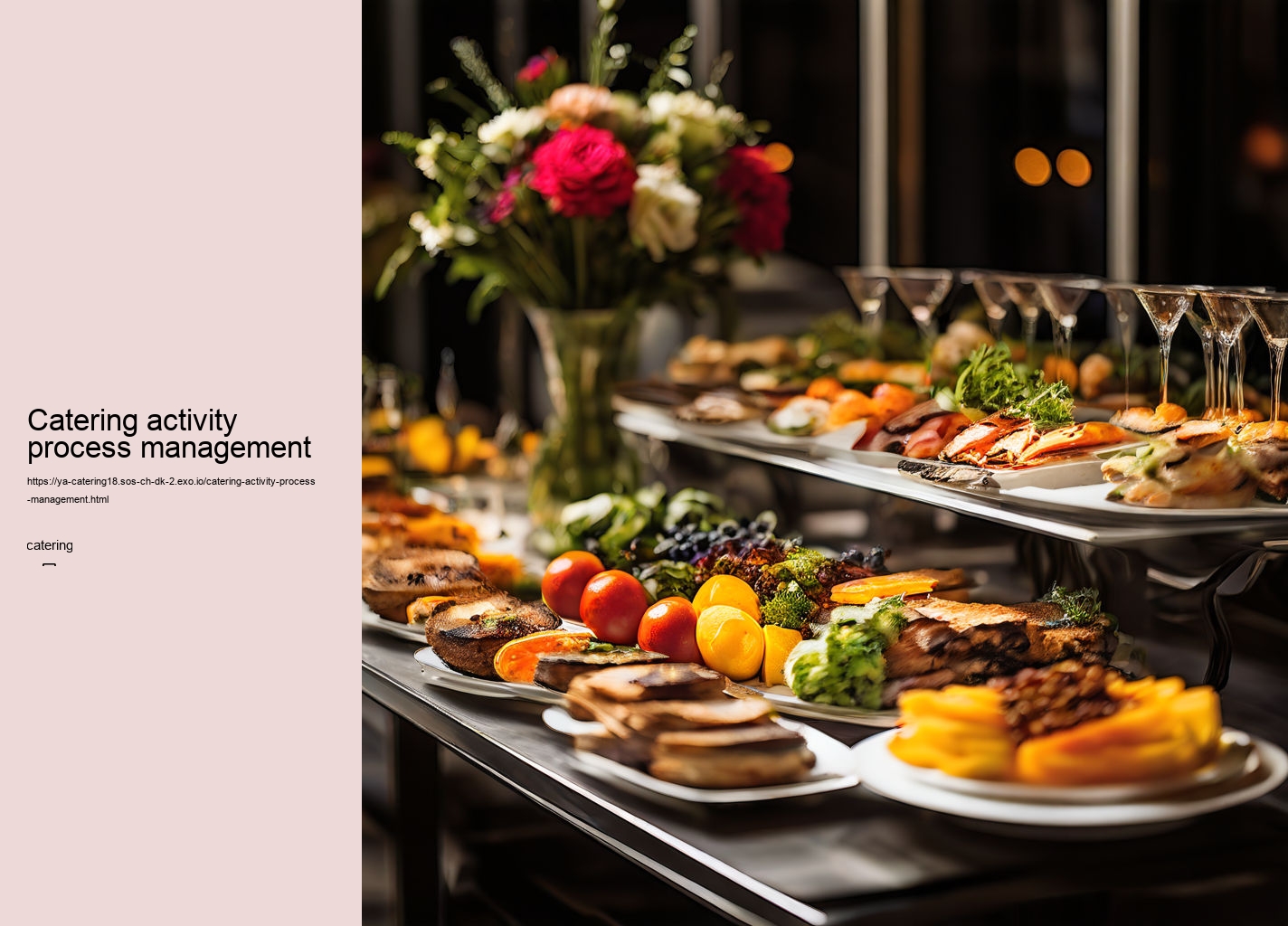 Catering activity process management