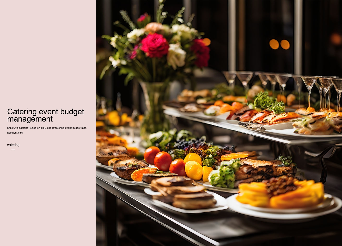 Catering event budget management