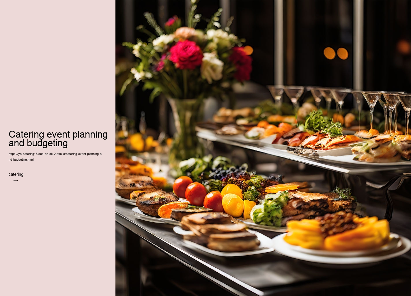 Catering event planning and budgeting