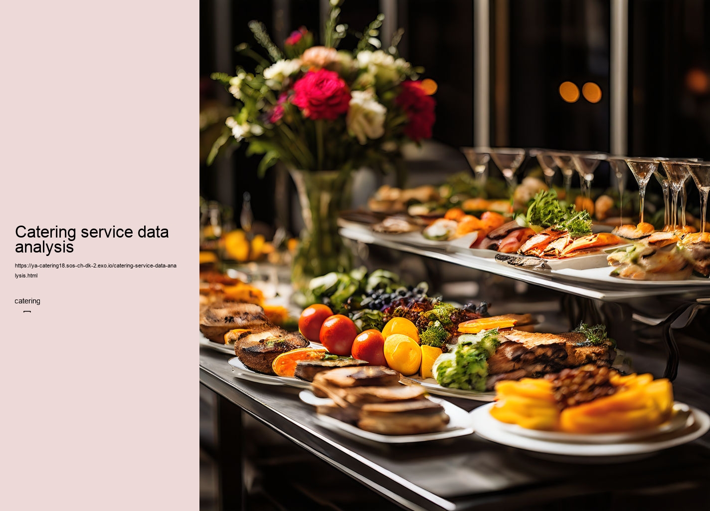 Catering service data analysis